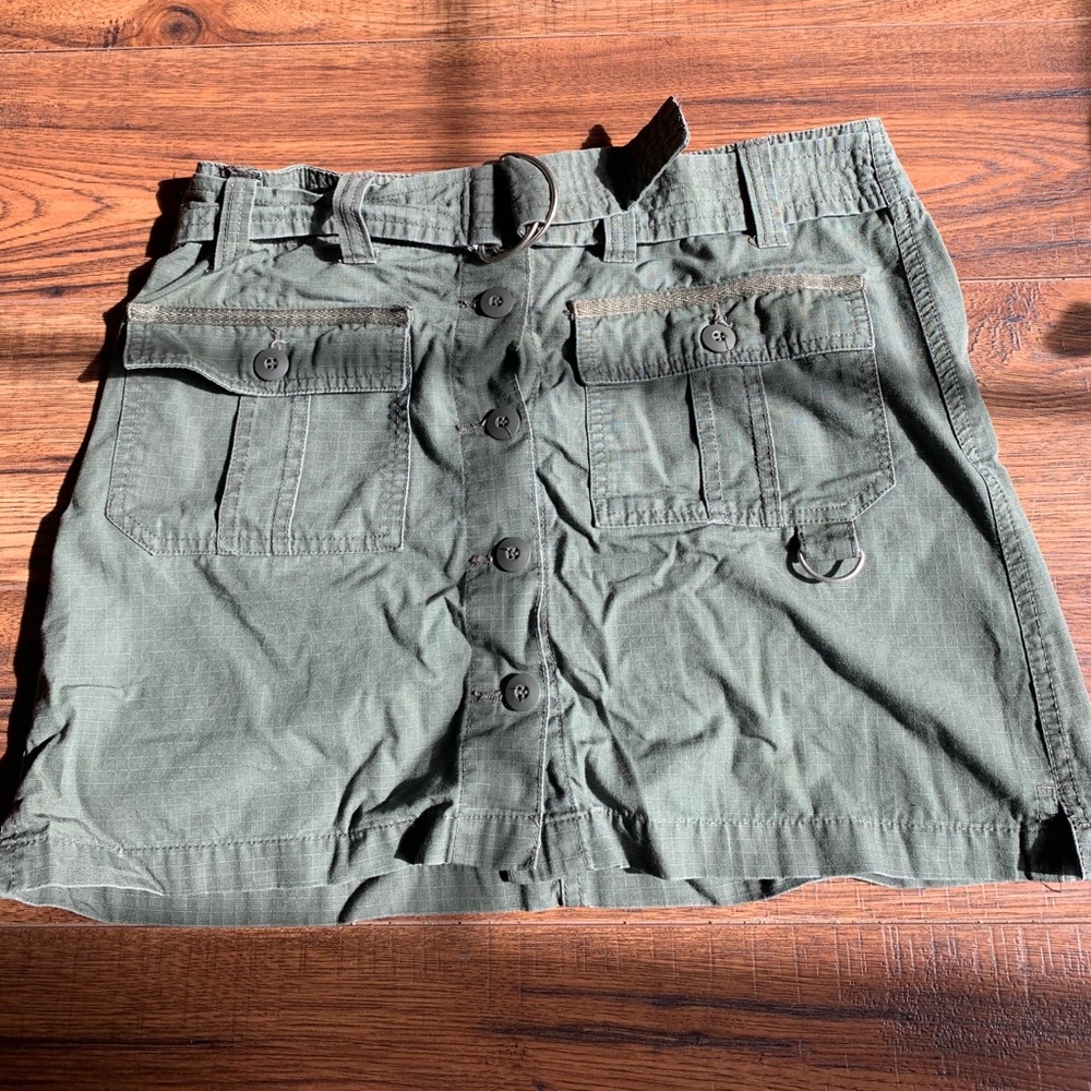 Army Green Mini Skirt